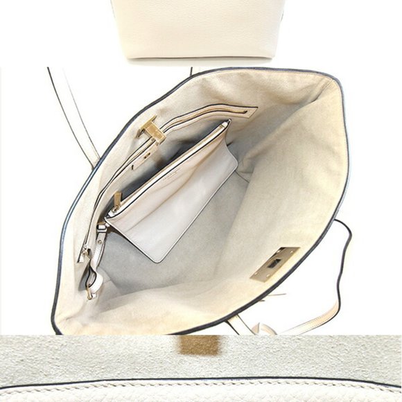 SALVATORE FERRAGAMO White Leather Tote Bag - Picture 2 of 9